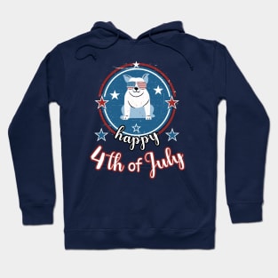 Funny Patriotic Bulldog Happy 4th of July Hoodie